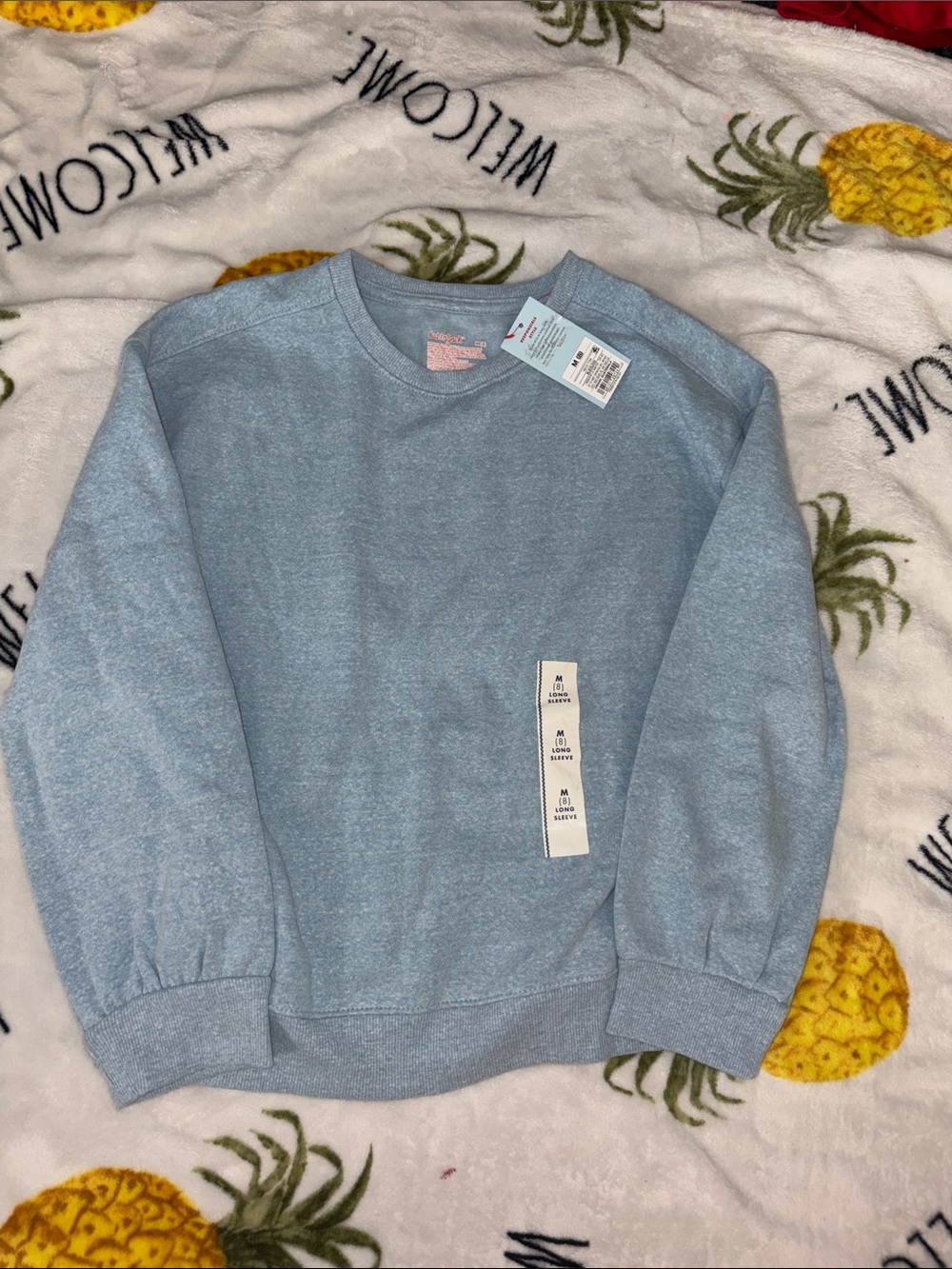 Light Blue Crewneck Sweater - kids size 8